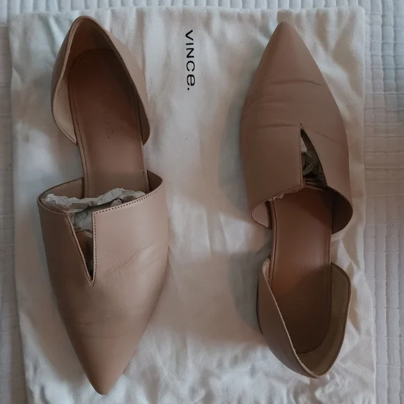 Vince Tan Leather Flats - Picture 4 of 12